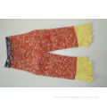 Yellow + Red Comfortable Five Toe Socks , Warm Ladies Socks For Spring / Autumn